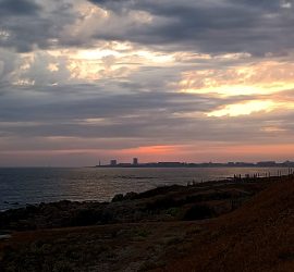 Le coucher de soleil sur les Sables d'Olonne.