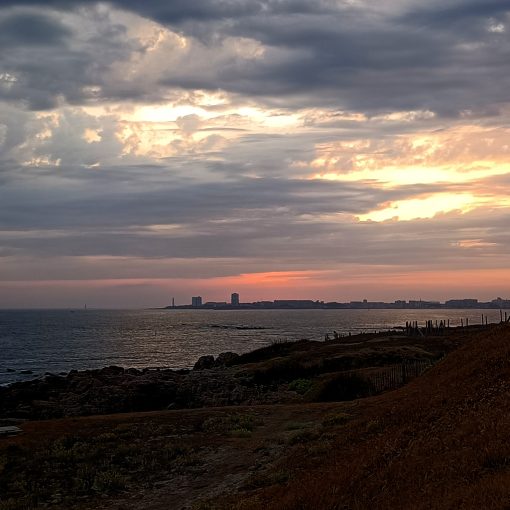 Le coucher de soleil sur les Sables d'Olonne.